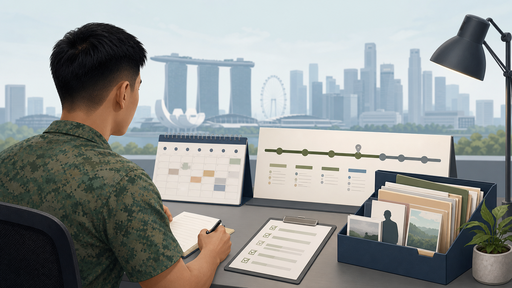 Neutral illustration of NS liability milestones and record checks
