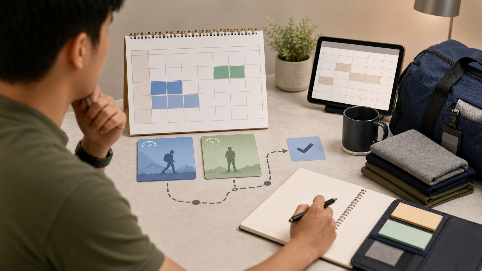 Neutral illustration of make-up training planning after ICT deferment
