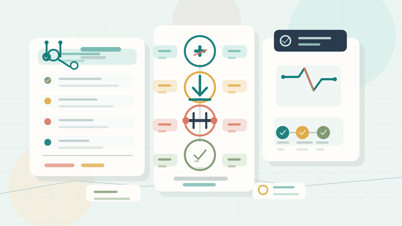 Neutral editorial illustration of medical update documents moving through an official pre-enlistment review workflow