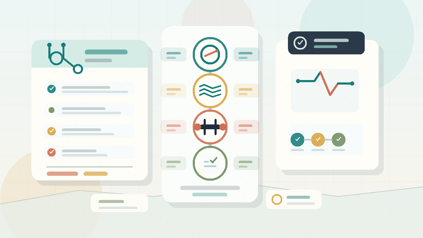Neutral editorial illustration of medical fitness records and activity eligibility checkpoints for NS