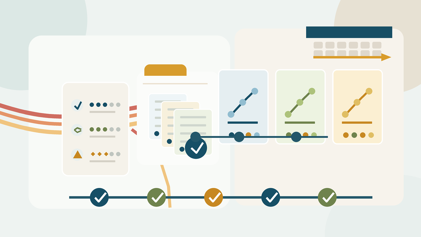Neutral editorial illustration of an ORD document folder with generic service records, checklist cards, and a replacement request workflow