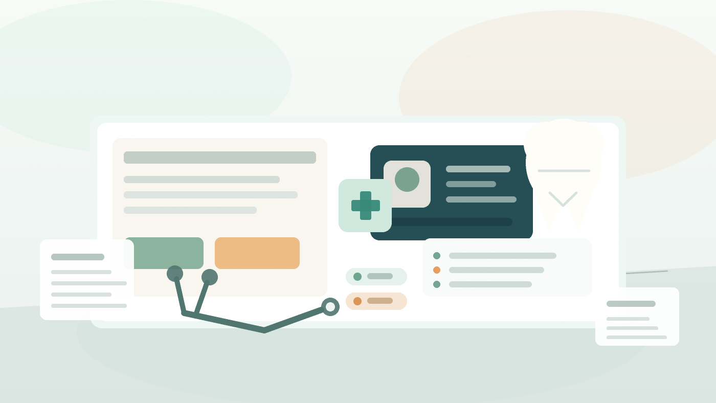 Neutral editorial illustration of 11B medical and dental claim documents being checked against a hospital bill