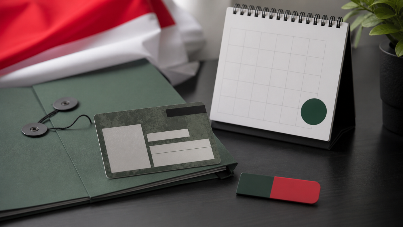 SAF identity card silhouette, NSman status tab, ORD calendar and storage folder