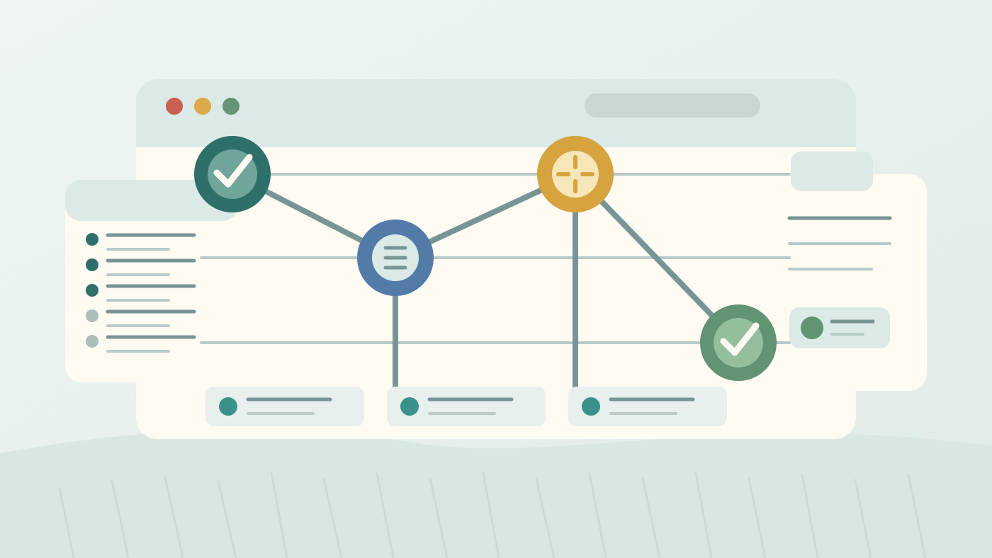 Neutral illustration of regular service career paths branching from an NS timeline