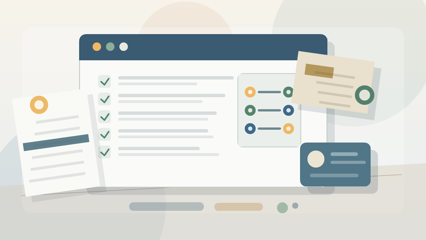 Neutral editorial illustration of a post-ORD citizenship application checklist with NS documents and a generic workflow