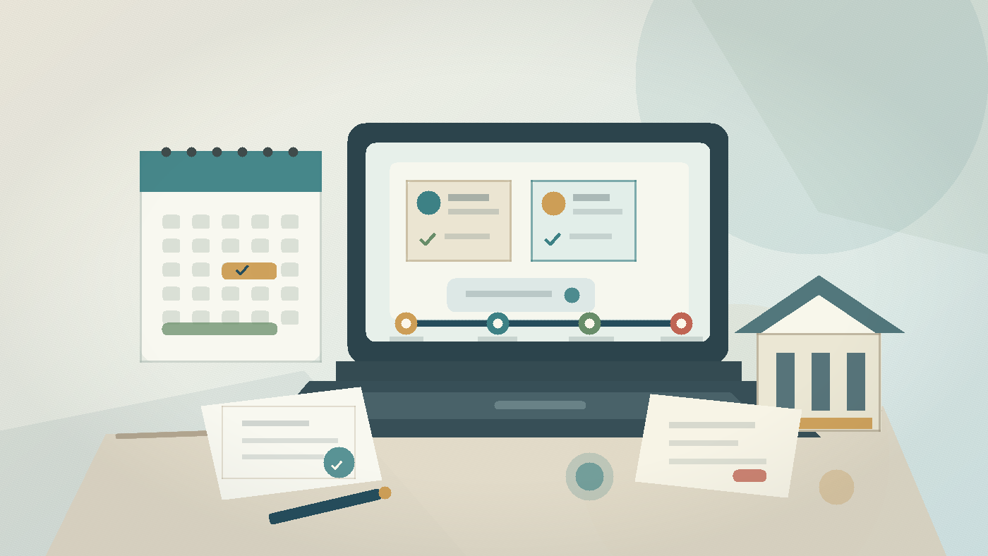 Neutral editorial illustration of a university application timeline aligned with ORD and NS admin records